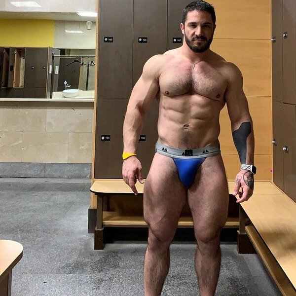 In the locker room