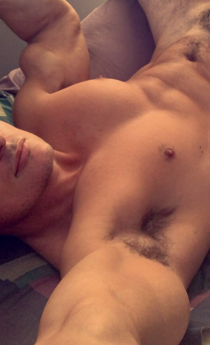 Smooth Chest-Reclining-Sexy Pit