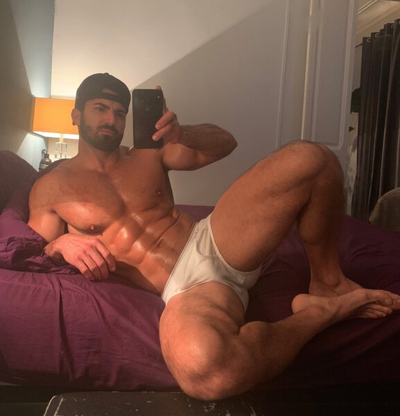 Carlos-Selfie-White Briefs-Massively Man-spreading