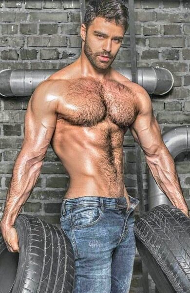 Hairy Hunk - He Can “Tire” Me Out Anytime