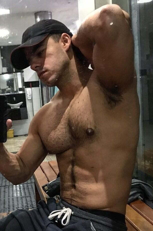 Selfie - hairy chest - pit