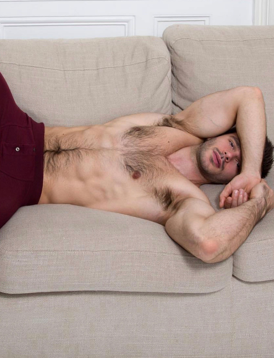 Lean muscle - hairy chest - pits - happy trail