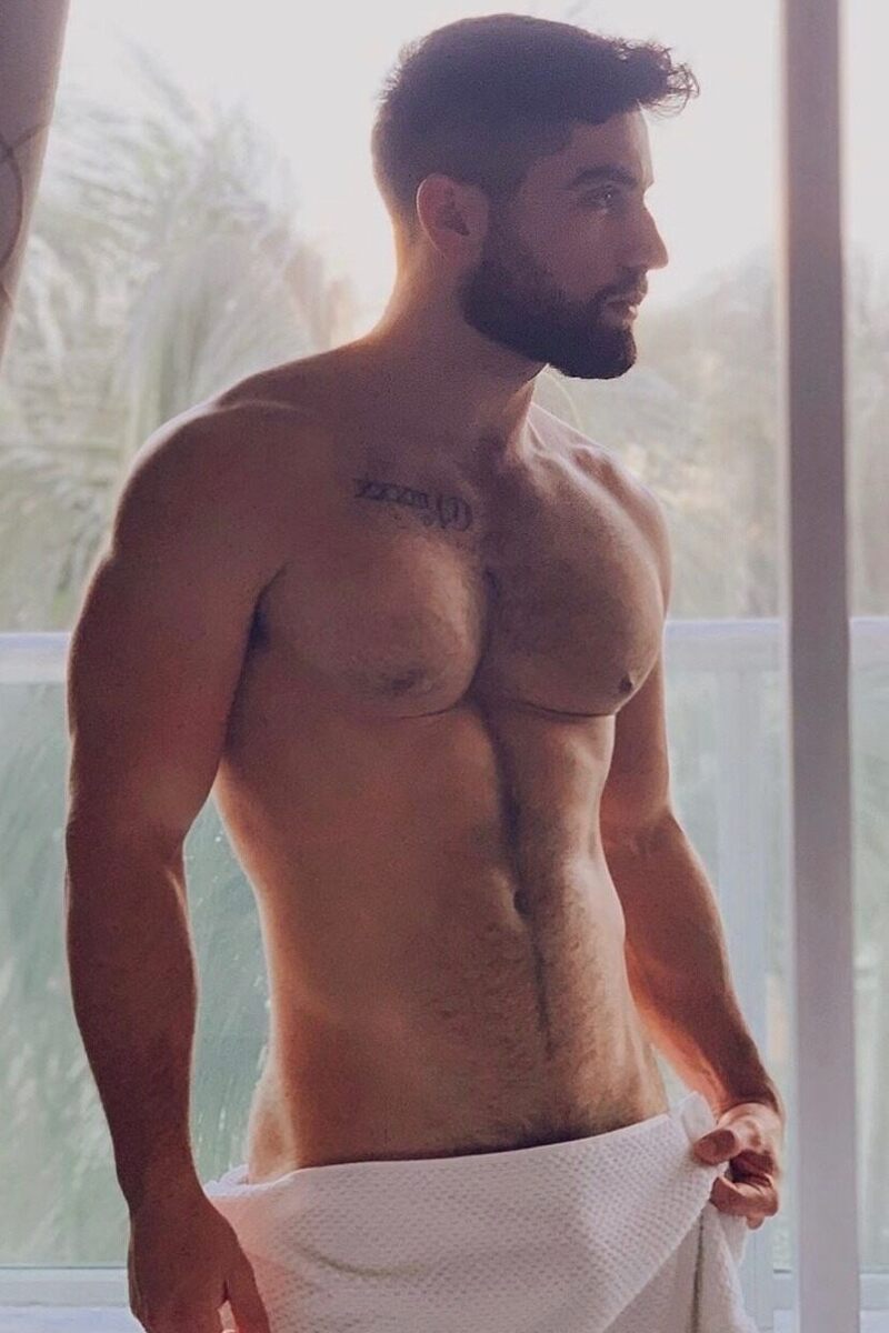 Handsome - lean muscle - trimmed beard