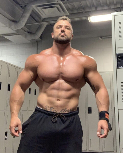Beard - smooth big tough muscle.