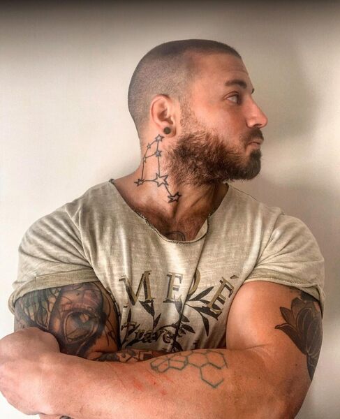 Bad boy with tatts and beard