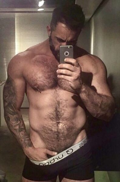 My tongue was headed to your right nip first, but since you are taking off the shorts…