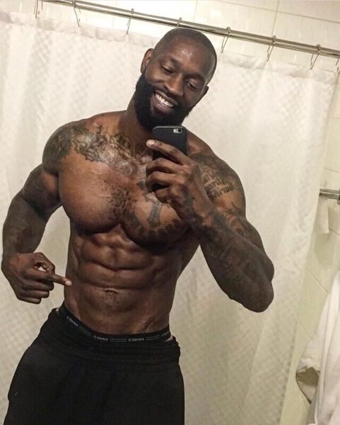 He thinks his abs rock, and he is right!