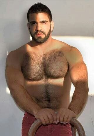 The sun is rightfully highlighting this guy’s pecs