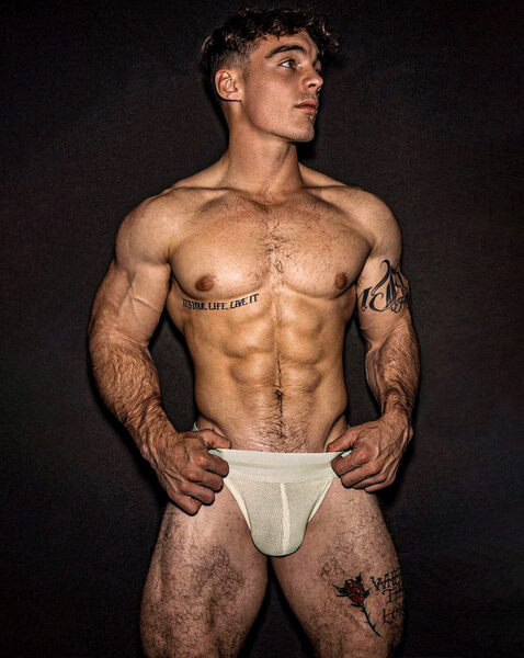 His jockstrap is the proverbial icing on an already yummy cake.