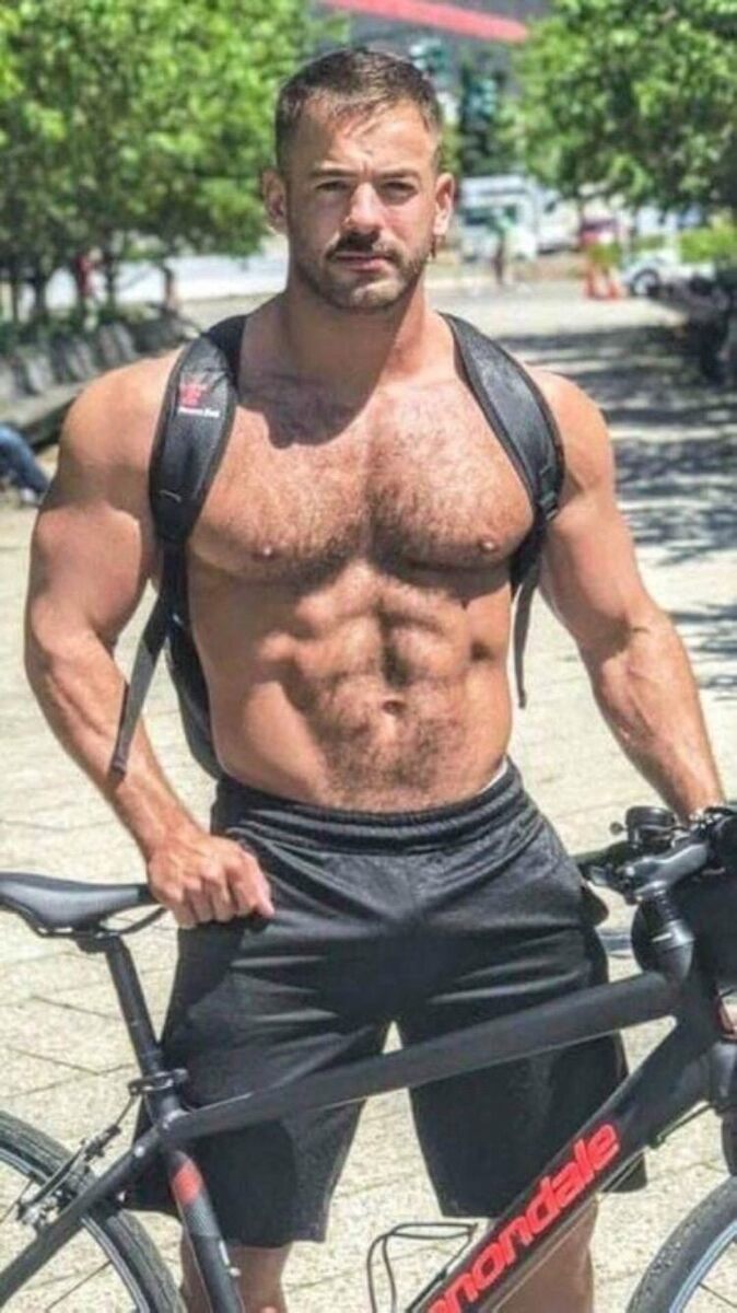 There’s something about a guy and a bike…