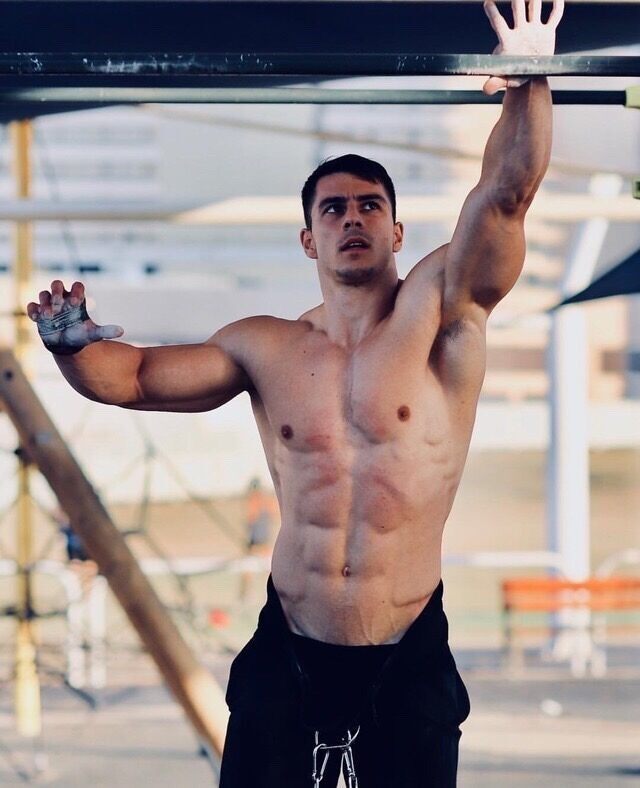 Getting ready to pull himself up…