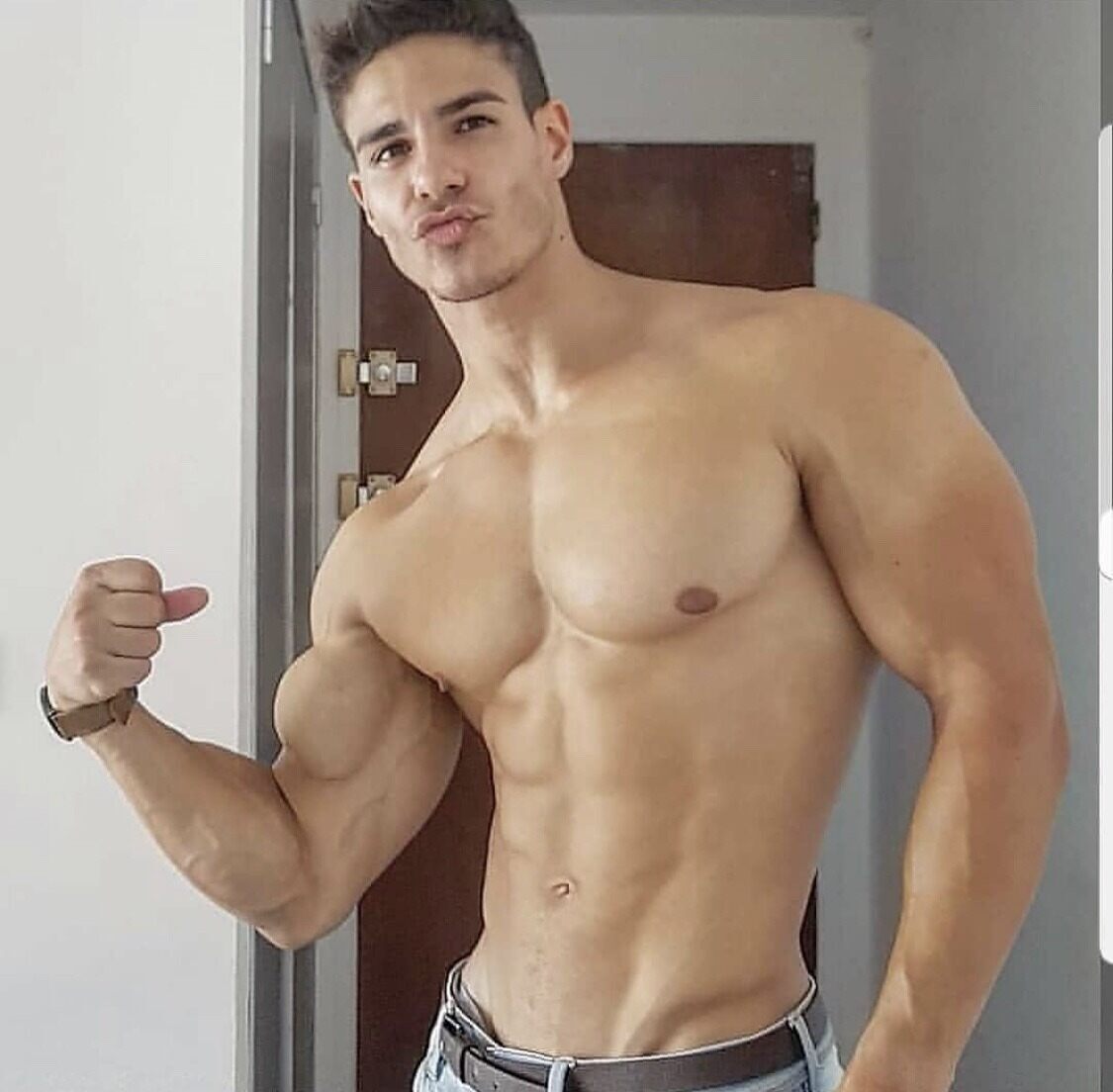 Is that a look of determination, does he want to kiss, or is it both?