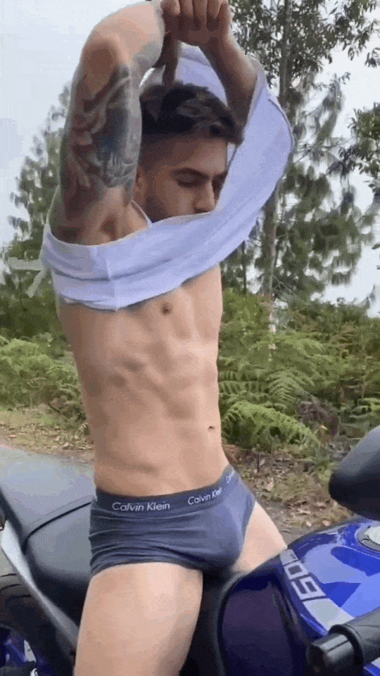 You can see and almost feel the throbbing between his legs!