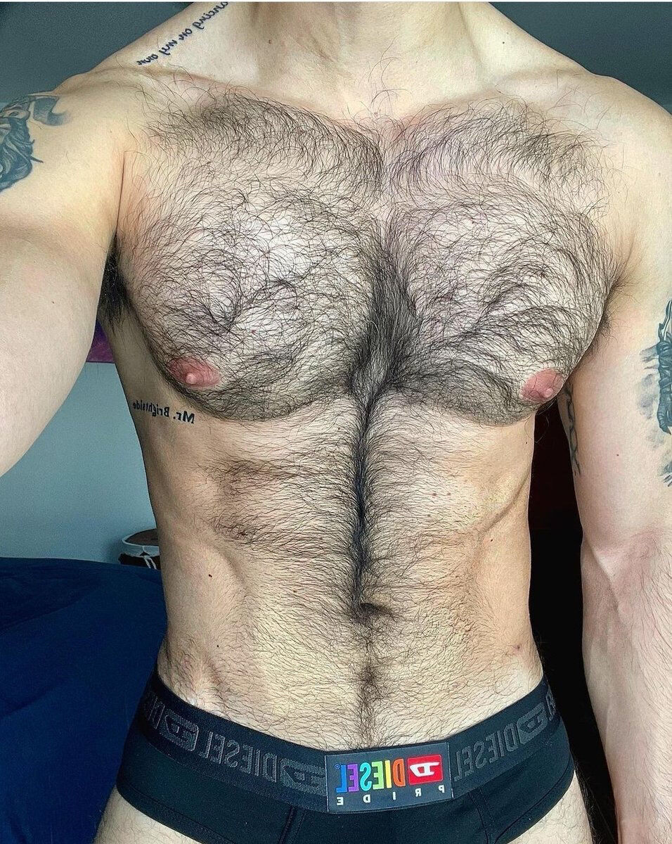 Nice hairy torso with nips begging to be worked!