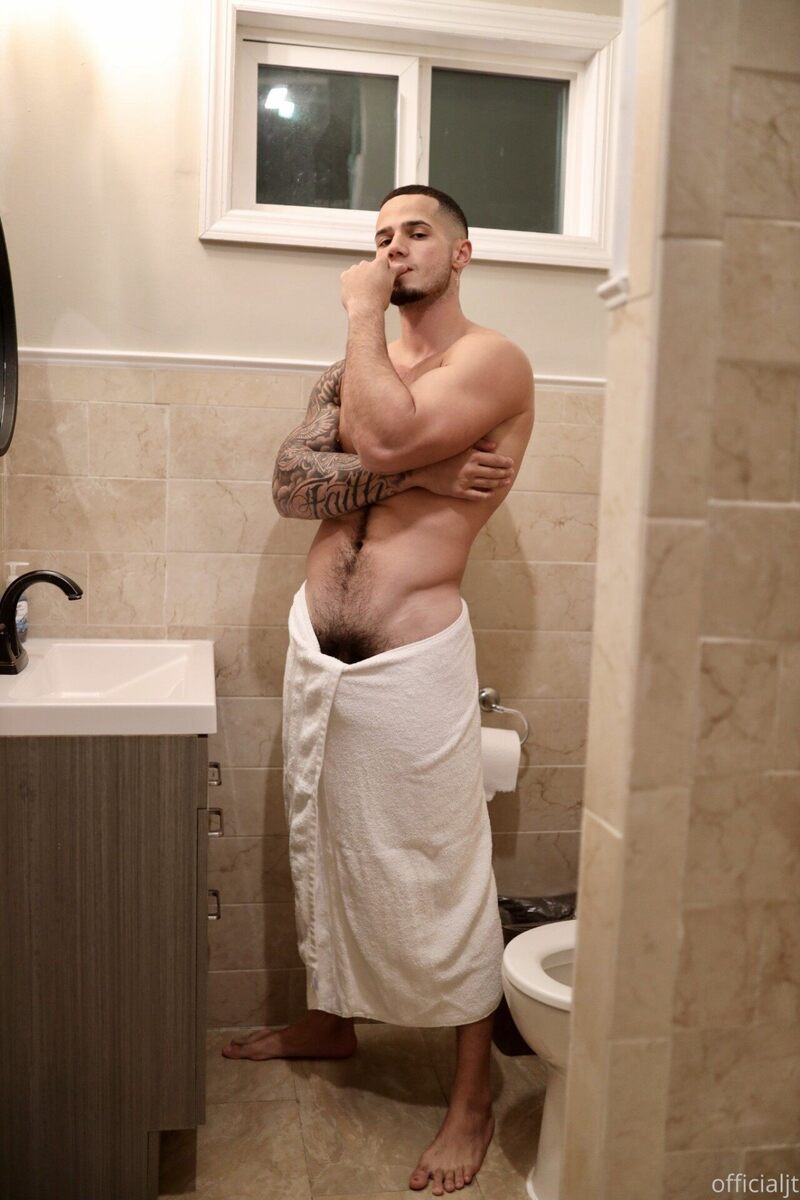 Hopefully he is thinking about dropping the towel!