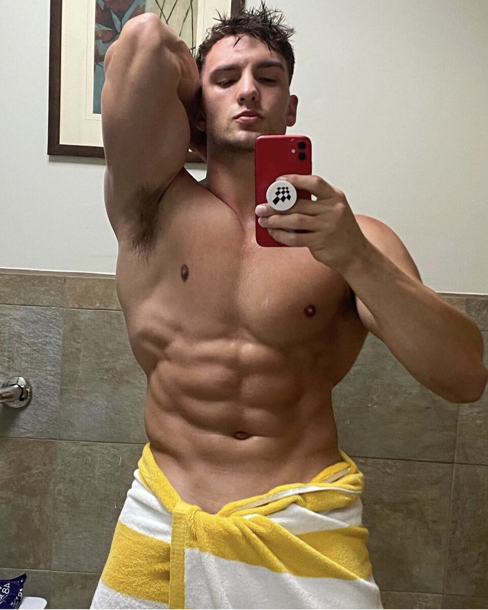 Red phone selfie…