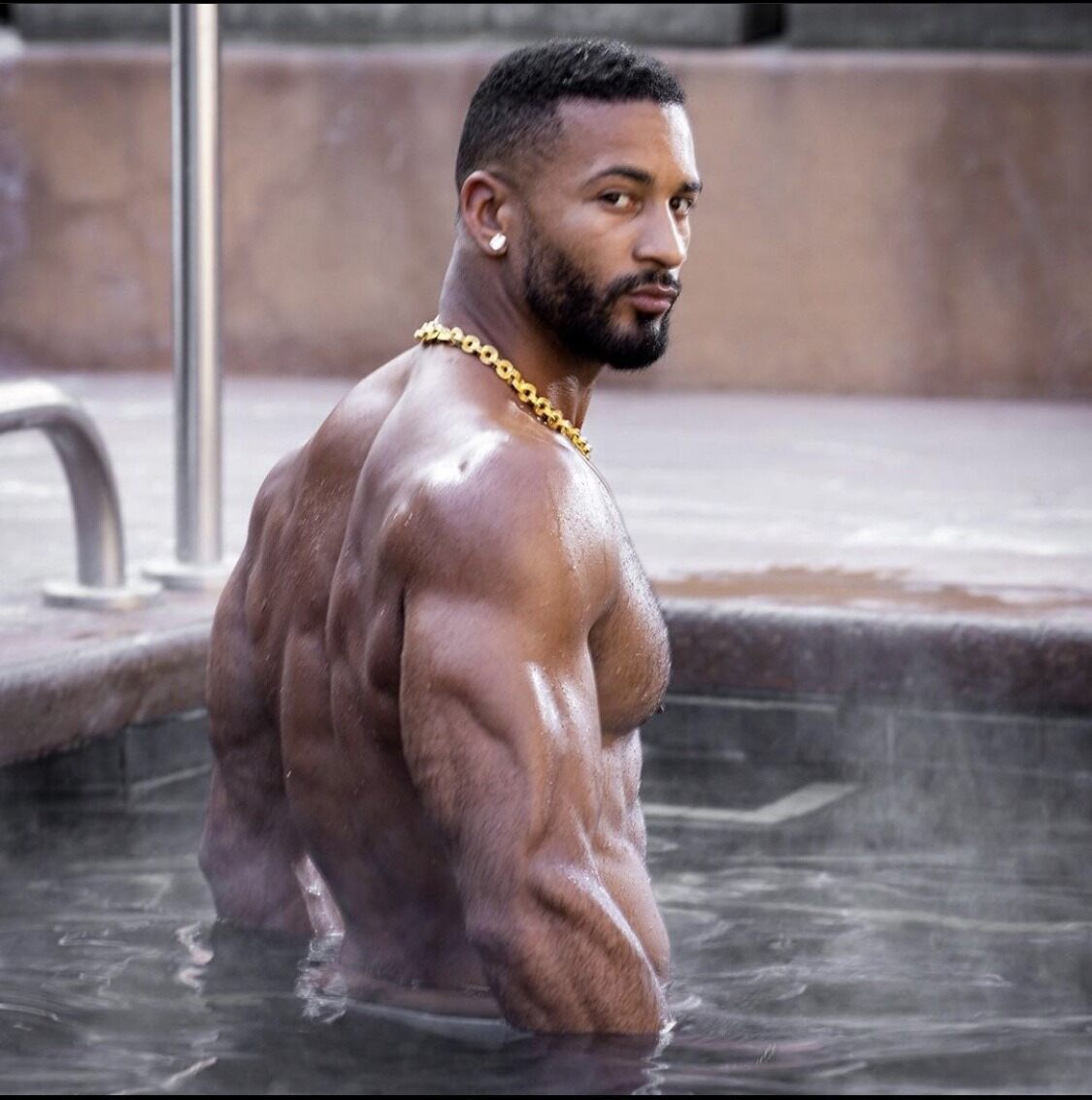 Steamy hot pool guy!