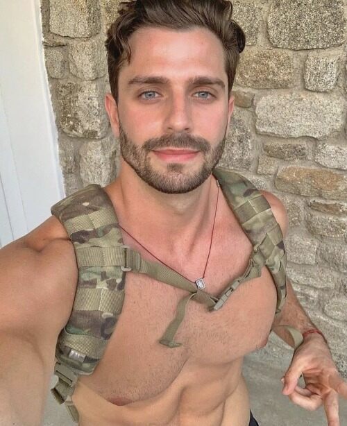 DAMN!  Camo pack pack guy’s eyes REALLY have it all!