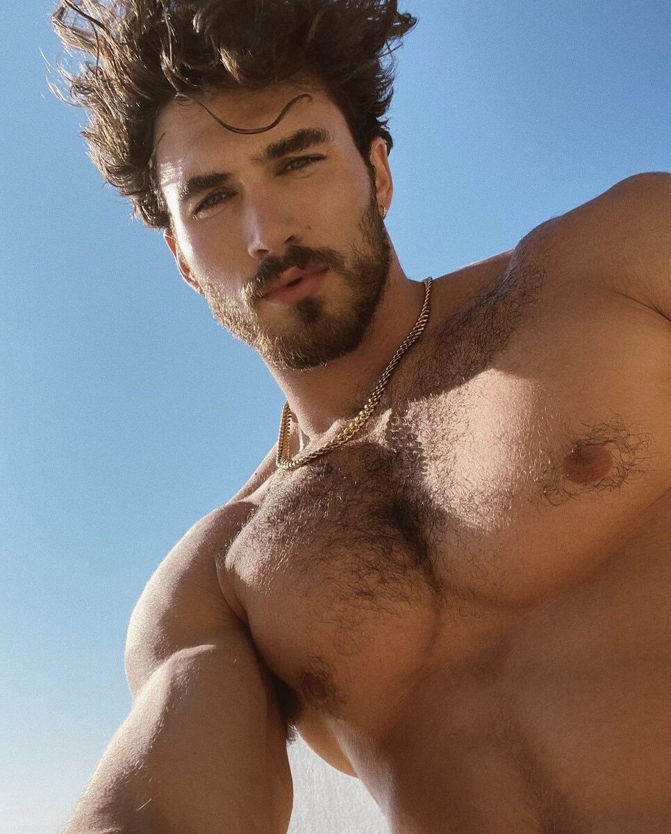 Blowing hair and blow job lips