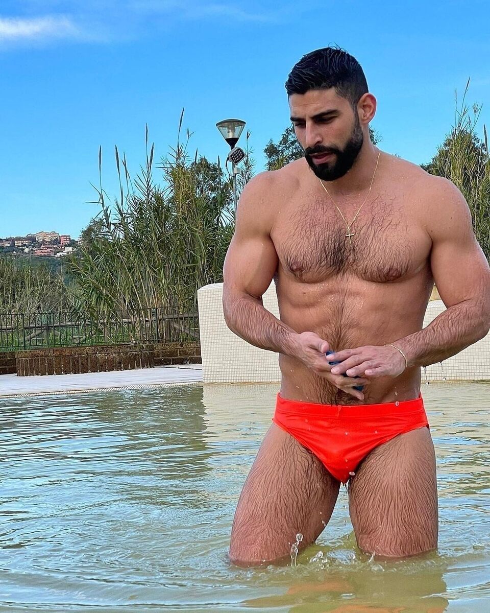 Soaked in the pool…