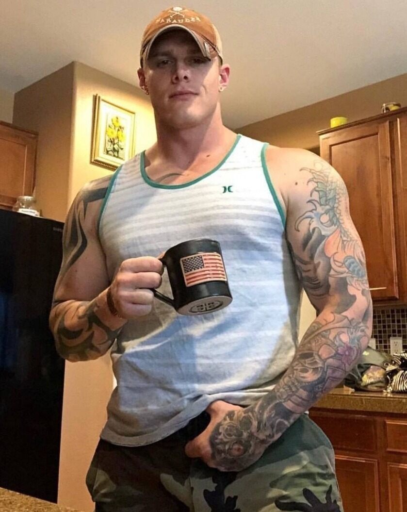 The big guy likes his American brew…