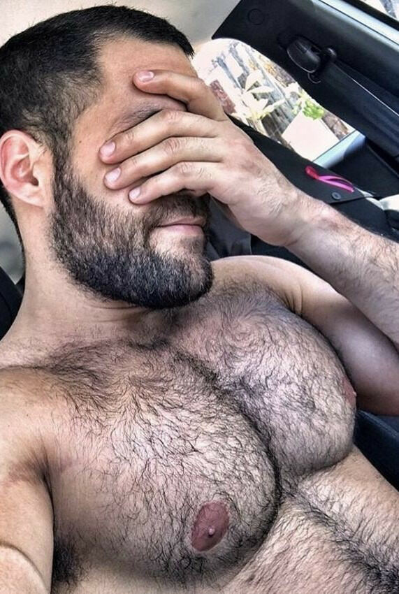 Camera shy hairy chest…