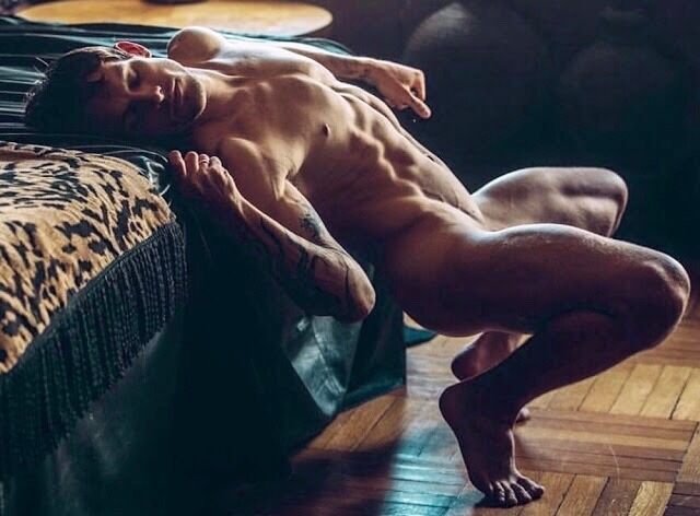 Really on the edge of the bed!