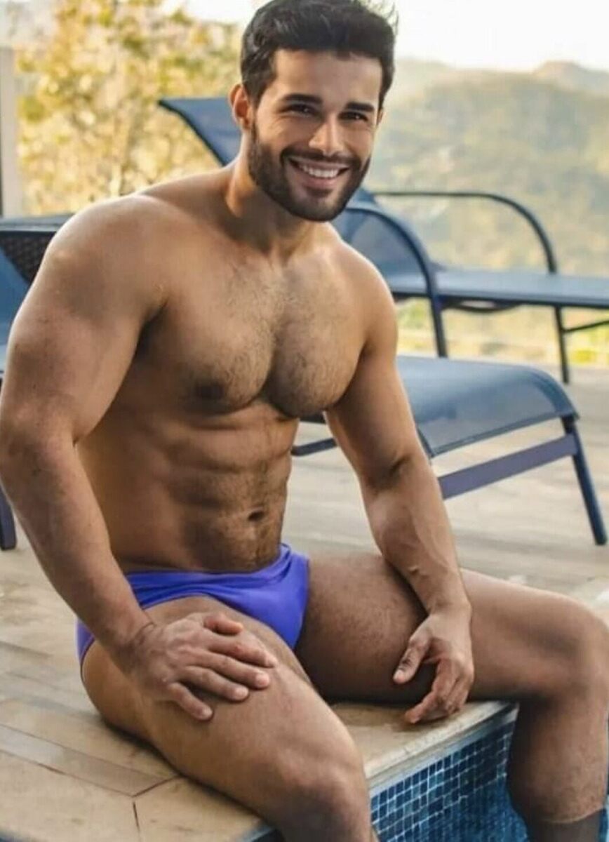 He’s waiting for you to hop in the pool with him