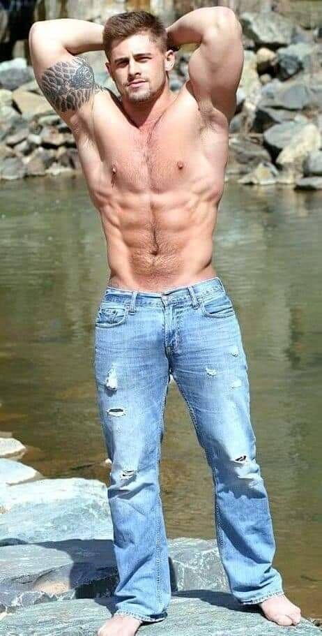 Standing on the rocks.