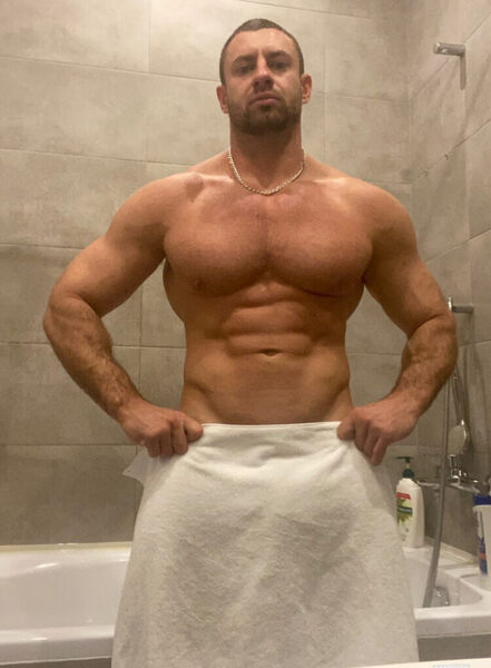 Obviously he needs to drop the towel!