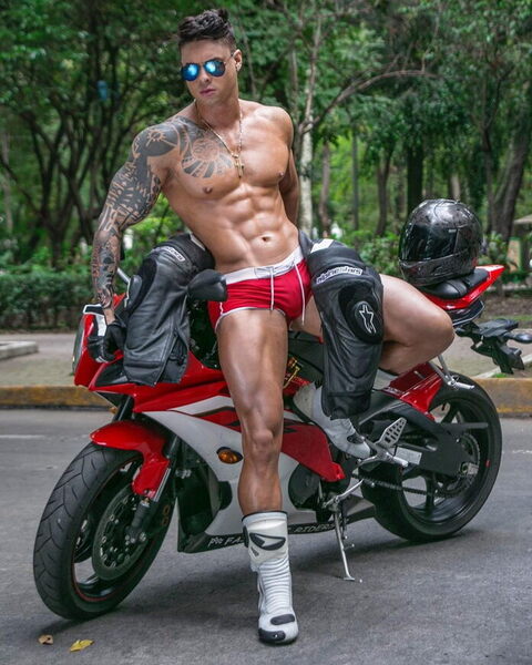 There’s something about a guy and a bike