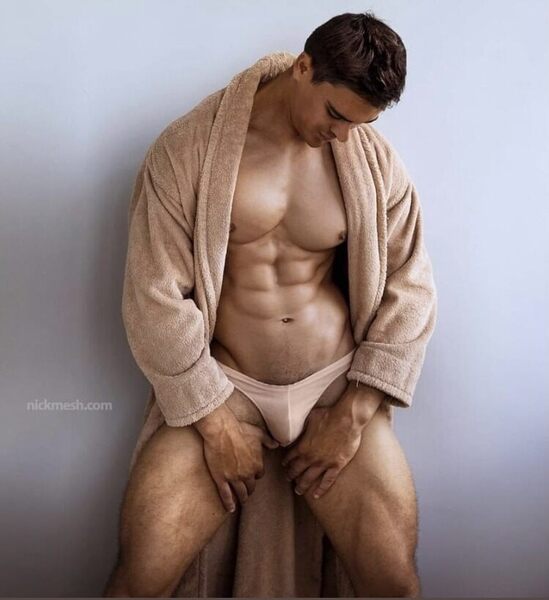 His Open Robe