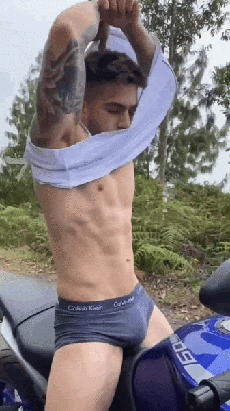 You can see and almost feel the throbbing between his legs!
