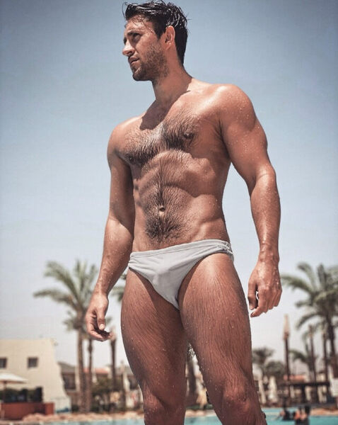 Surveying  the poolside area looking for some action…