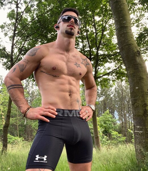 This guy looks more than ready for a romp in the woods.