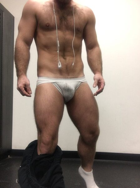 Even guys with hot thighs take off and remove their pants one leg at a time!