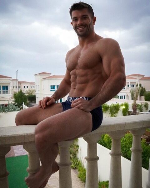 On the railing