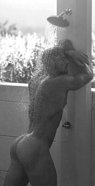 Hint: He has no intention of dropping the soap.