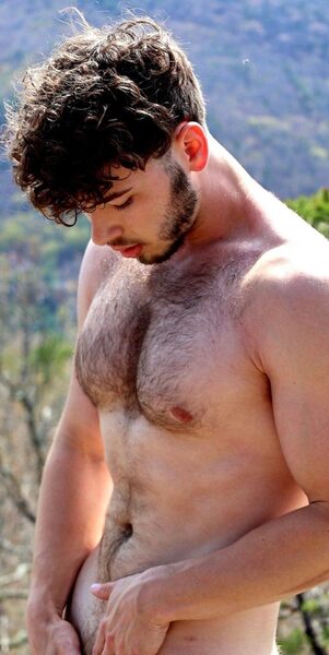 Checking his junk in the wild