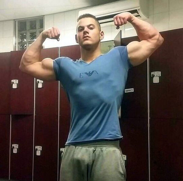 Nice bulging biceps…