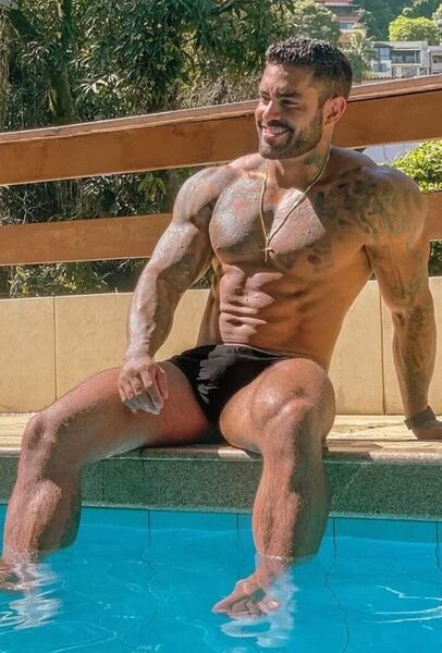 On the edge of the pool