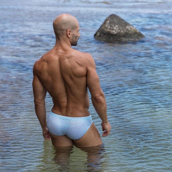 Wading near the rock