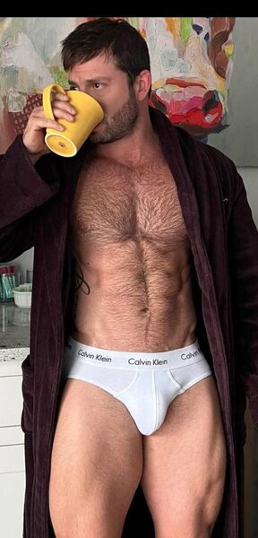 When that coffee takes effect he becomes a wild and crazy guy!