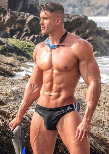 Adidas dude on the rocks