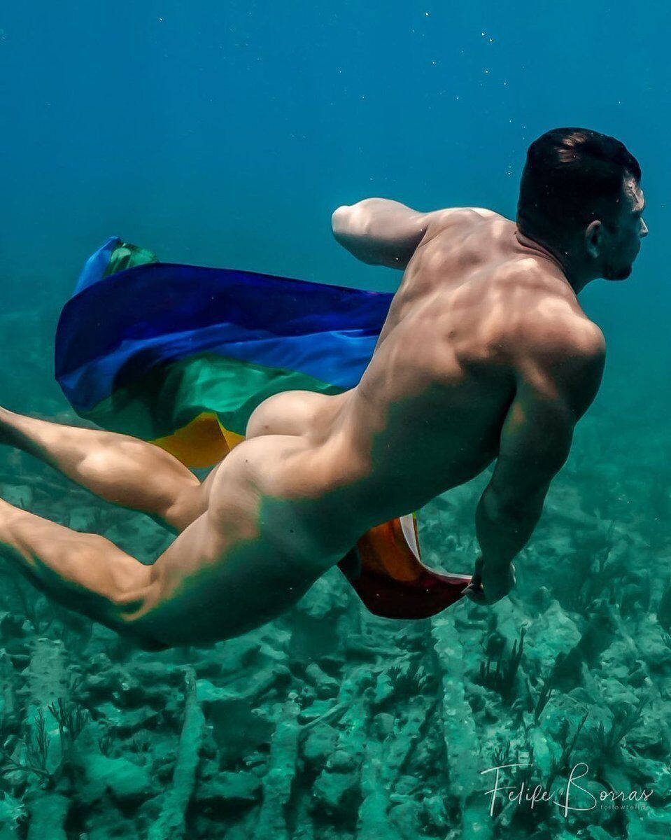 Under water…