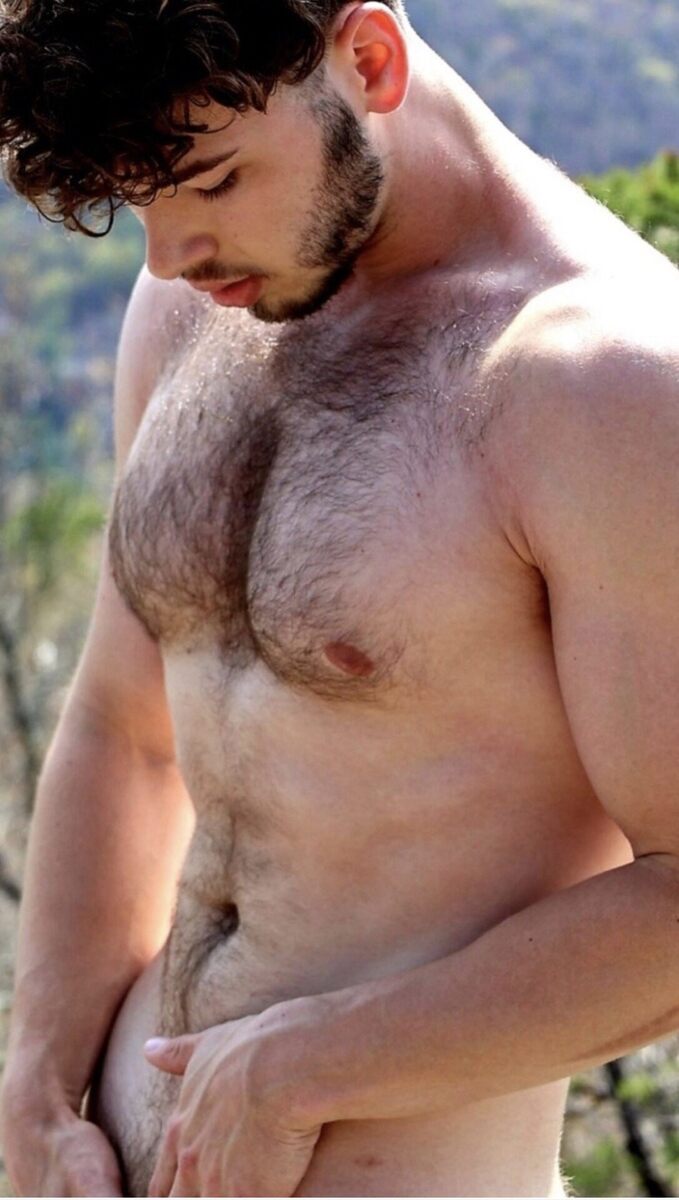 Checking his junk…