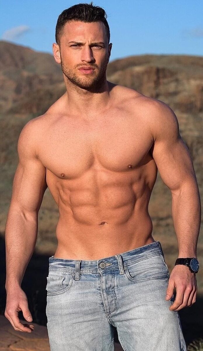 In jeans in the great outdoors.