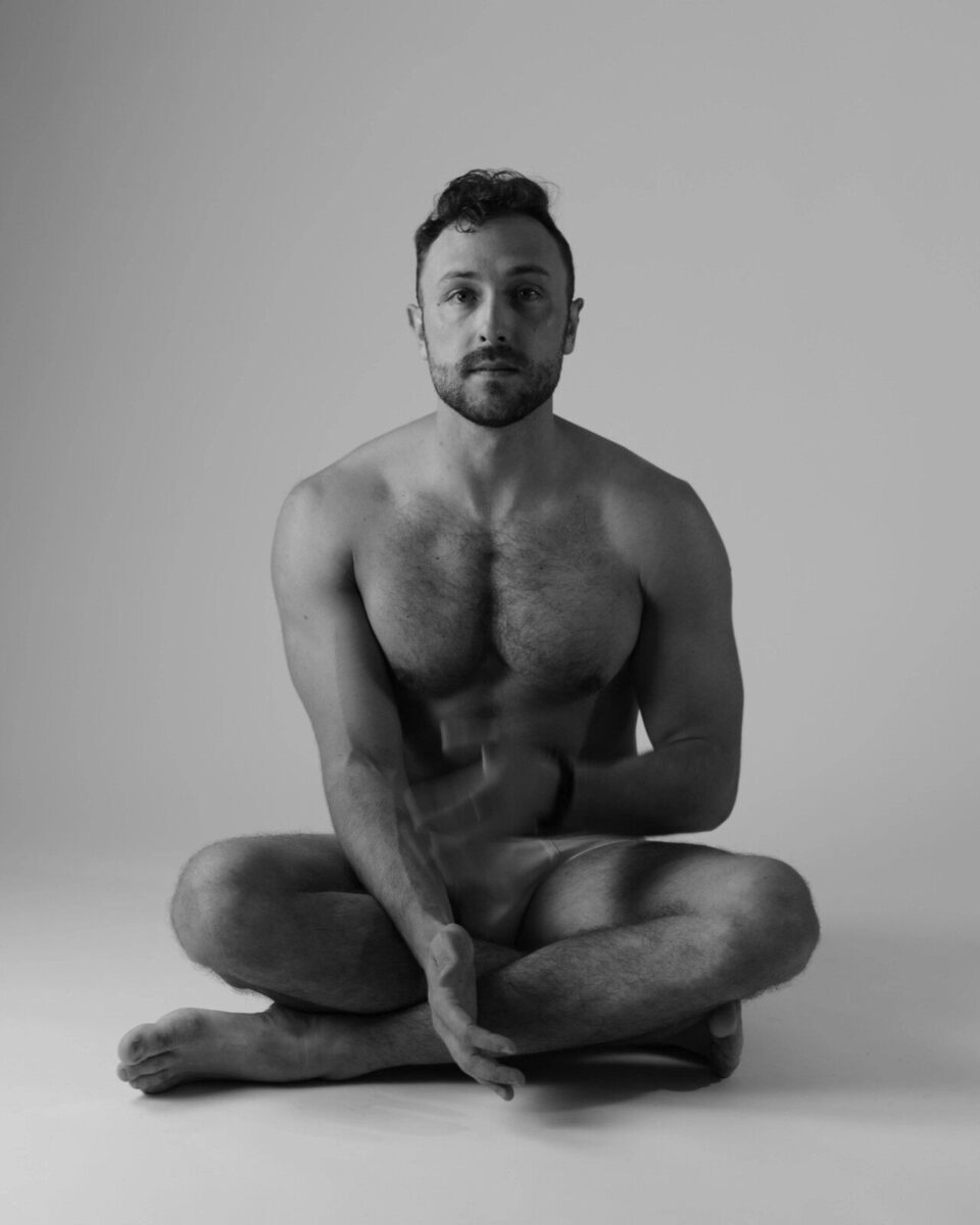 Getting ready to meditate.
