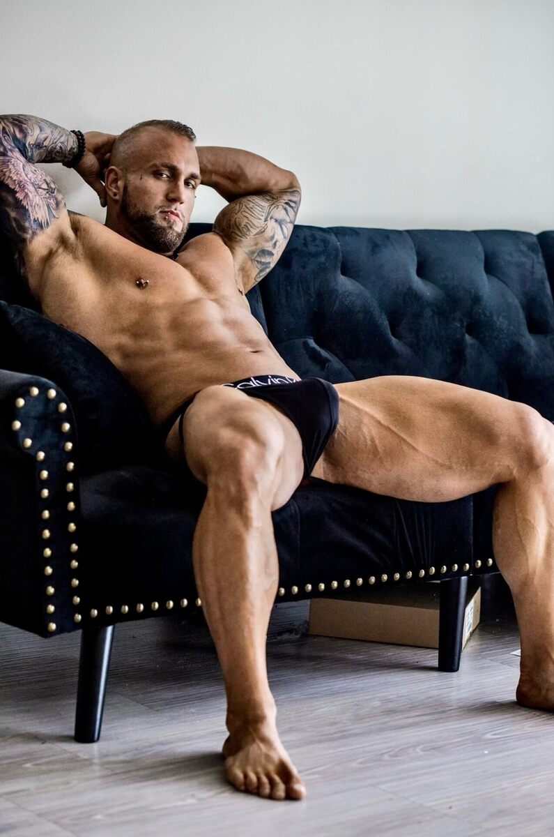 That quite a BIG couch he has there…