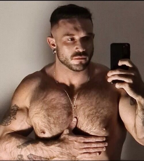 Pierced nips are a good indication that  he has been around the block.